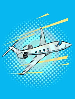 private jet passenger plane. speed and business prestige