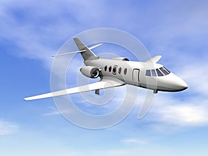 Private jet plane - 3D render