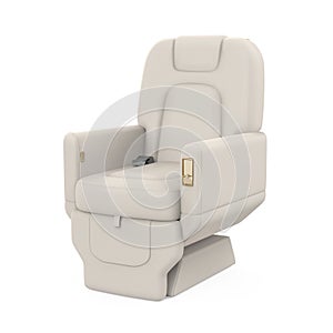 Private Jet Seat Isolated