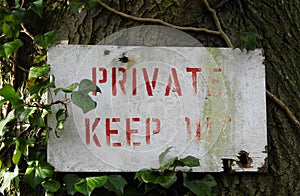 Private Keep Out Sign