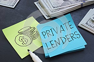 Private lenders are shown using the text