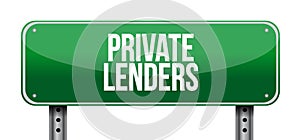 private lenders street road sign concept