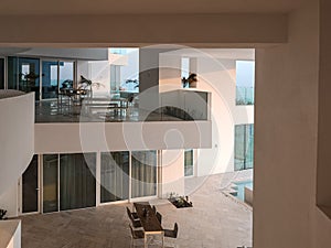 Private luxurious hotel apartment with private pool in a tower - modern design - Terrace on a high floor