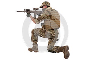 Private Military Contractor with carbine M4