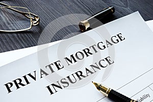 Private Mortgage Insurance PMI form photo