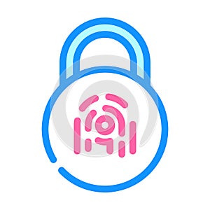 private padlock color icon vector illustration