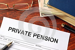 Private pension form.