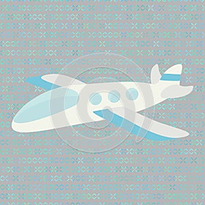 Private plane on an abstract background.