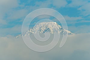 Private Plane Passes Mt. Baldy photo