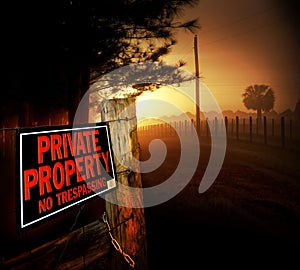 Private Property entrance