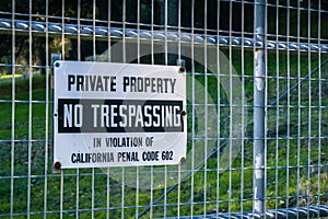 Private property, No trespassing