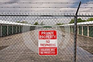 Private property no trespassing photo