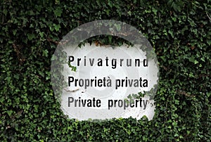 Private property photo
