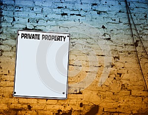 Private property plate photo