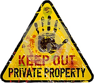 Private property sign