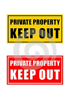 Private property sign