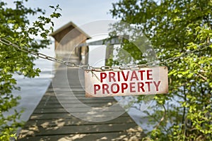 Private property sign