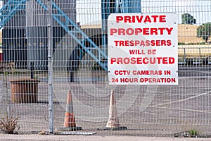 Private property trespassers will be prosecuted sign
