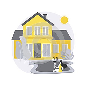 Private residence abstract concept vector illustration.