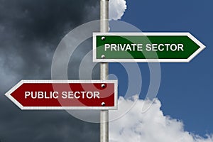 Private Sector versus Public Sector photo