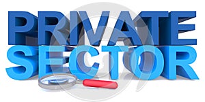 Private sector on white