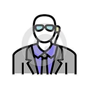private security color icon vector illustration