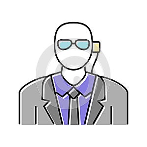 private security color icon vector illustration
