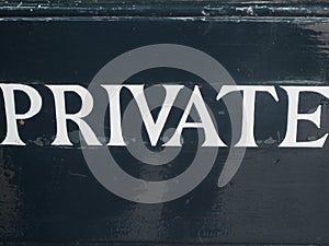 Private Sign