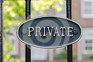 Private sign