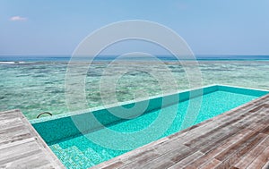 Private swimming pool in Maldives