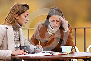 Private teacher teaching to frustrated student