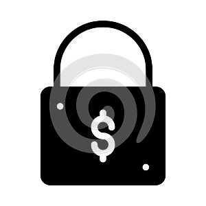 Private glyph flat vector icon