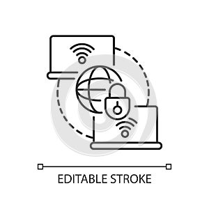 Private WAN linear icon