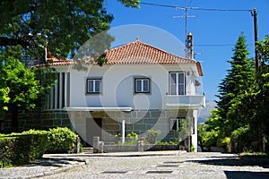White gouse in town Nelas, Portugal