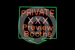 Private XXX neon sign