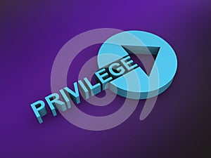 privilege word on purple