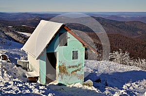 Privy in mountains