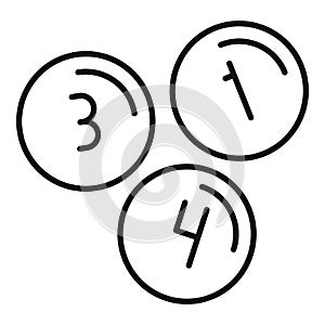Prize balls icon outline vector. Lottery bingo