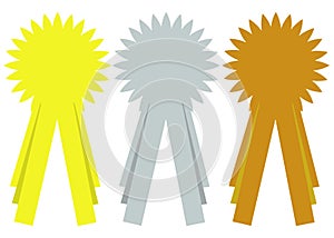 Prize ribbon rosettes