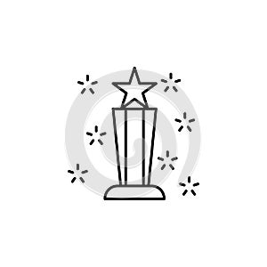 Prize, star icon. Simple line, outline vector of winning for ui and ux, website