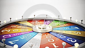 Prize wheel isolated on white background. 3D illustration