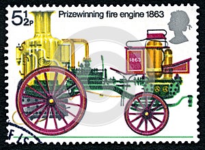 Prizewinning Fire Engine 1863 Postage Stamp