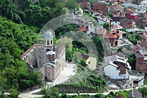 Prizren, Kosovo : Orthodox church damaged during war