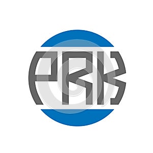 PRK letter logo design on white background. PRK creative initials circle logo concept. PRK letter design