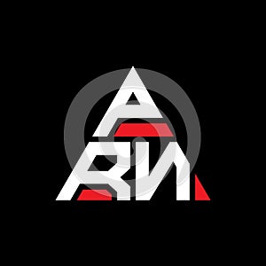 PRN triangle letter logo design with triangle shape. PRN triangle logo design monogram. PRN triangle vector logo template with red