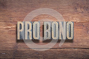 Pro bono wood photo