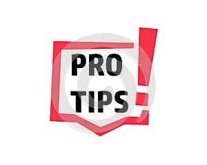 Pro tips sign icon. Clipart image