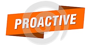 proactive banner template. proactive ribbon label.
