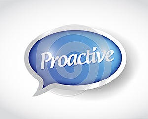 Proactive message bubble illustration design