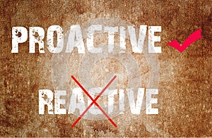 Proactive and Reactive concept text
